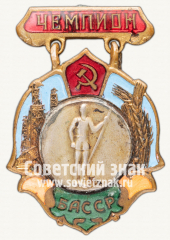 АВЕРС: Знак чемпиона первенства Башкирской АССР по прыжкам с шестом № 12348а