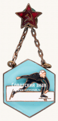 АВЕРС: Призовой жетон по конькобежному спорту № 3810г