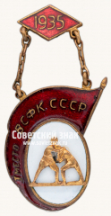 АВЕРС: Знак «Победитель соревнований по борьбе Всесоюзного совета физической культуры (ВСФК). 1935» № 17676а