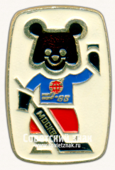 Знак чемпионата мира по хоккею с шайбой. Москва. 1986