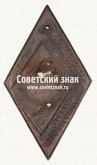 РЕВЕРС: ﻿Знак «В память 5-летнего юбилея национализации аптеч. дела. Киевский Губотдел медсан-труд» № 17778а